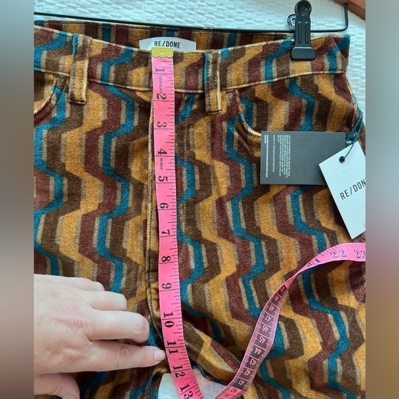 RE/DONE 70's Velvet bootcut in Retro stripe size 26 NWT - Picture 8 of 16
